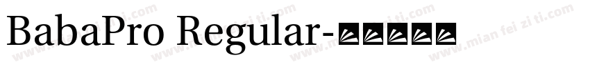 BabaPro Regular字体转换